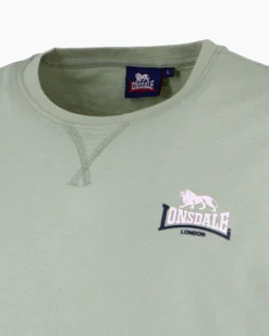 LONSDALE - Tshirt manica corta nera con logo in cotone