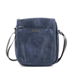 LOTTO - Borsello effetto vintage con zip su patta