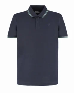 LOTTO - POLO MEZZA MANICA UOMO BLU CON RIGHINO AZZURRO CLASSICA  - 219238/B72