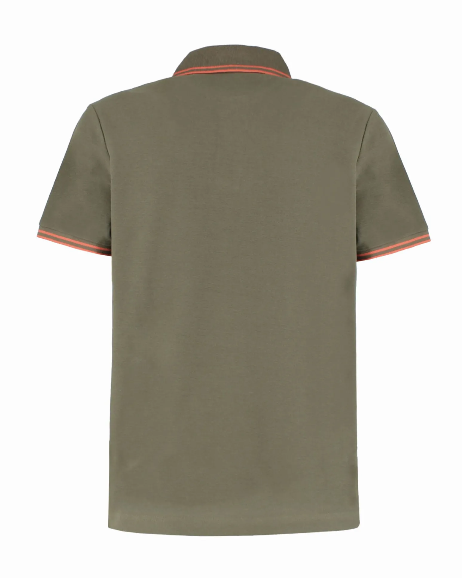 LOTTO - POLO MEZZA MANICA UOMO VERDE OLIVA CON RIGHINO ARANCIONECLASSICA - 219238/BXR