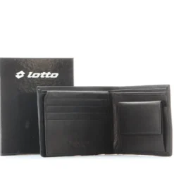 LOTTO - Portafoglio in VERA PELLE con porta carte di credito e doppio scomparto banconote