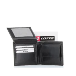 LOTTO - Portafoglio in VERA PELLE con doppio scomparto banconote e tasca portaspicci