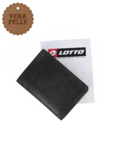 LOTTO - Portafoglio uomo nero in VERA PELLE