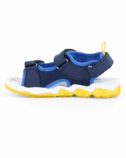 MELANIA - Sandalo blu da bambino con strappi e luci, numerata 31/36