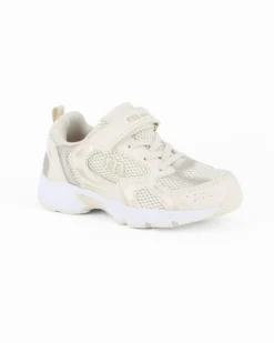 MELANIA - Sneakers beige con strappo, numerata 30/35