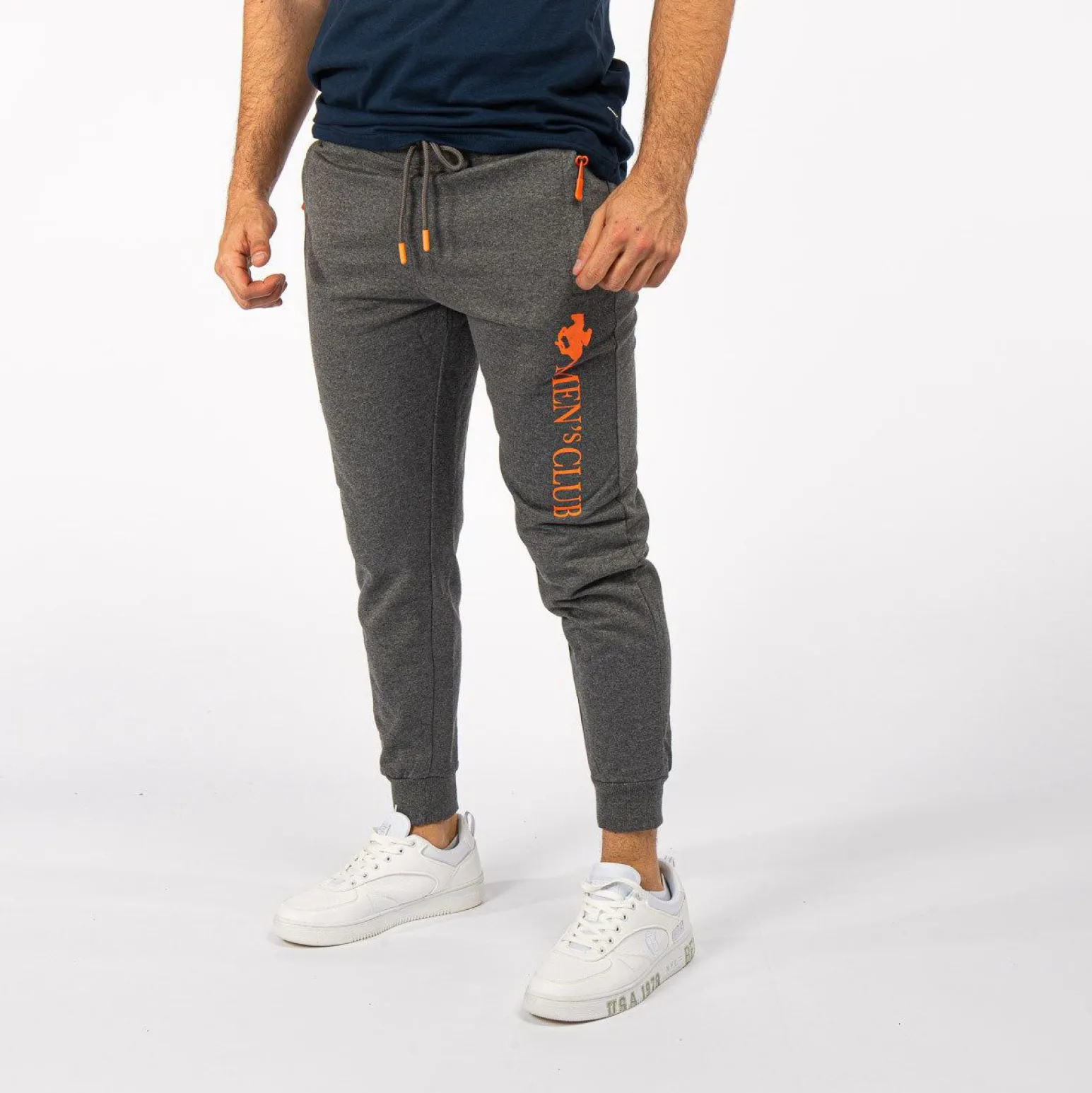 MENS CLUB - PANTALONE FRENCH TERRY CON POLSI