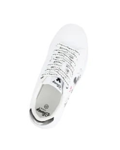 MICKEY - Scarpa sneakers bianca da donna con stampa laterale e lacci