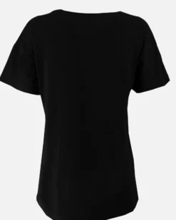 MIF - Maxi tshirt a manica corta bianca e fuxia in cotone