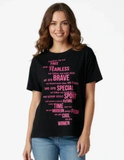 MIF - Maxi tshirt a manica corta bianca e fuxia in cotone