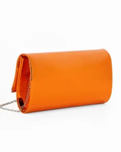 MISS GLOBO -Bustina arancio speccho con inserto strass