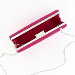 MISS GLOBO- CLUTCH FUXIA  IN LUREX CON  APERTURA IN METALLO