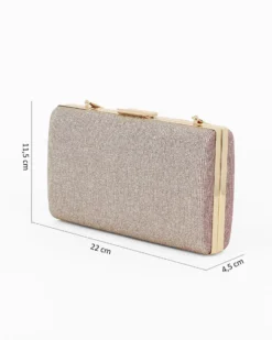 MISS GLOBO- CLUTCH ORO ROSA IN LUREX