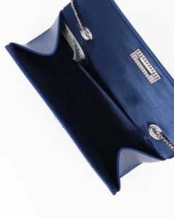 MISS GLOBO - Pochette blu royal con patta e chiusura a girello
