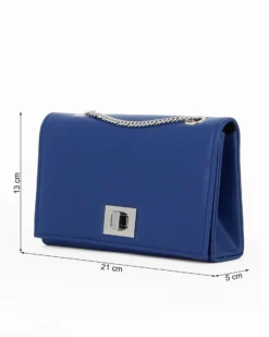 MISS GLOBO - Pochette blu royal con patta e chiusura a girello