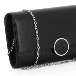 MISS GLOBO- Pochette con applicazione tonda in glitter a chiusura