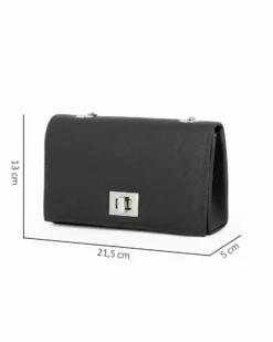 MISS GLOBO - Pochette con patta nera e chiusura a girello