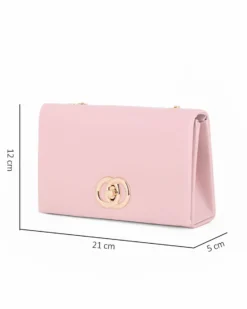 MISS GLOBO - Pochette nude con patta e chiusura a girello