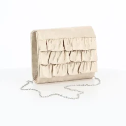 MISS GLOBO - Pochette oro con volant sulla patta