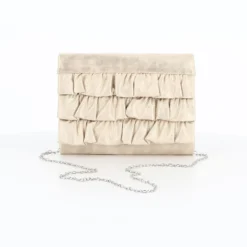 MISS GLOBO - Pochette oro con volant sulla patta