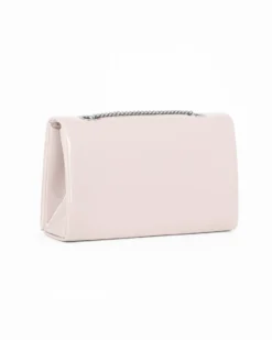 MISS GLOBO - Pochette panna in vernice con patta e chiusura a girello