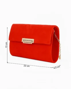 MISS GLOBO - Pochette tracolla arancio effetto scamosciato