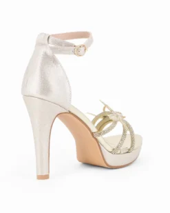 MISS GLOBO - Sandalo oro con dettaglio farfalle, tacco 10,5CM