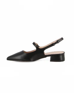 MISS GLOBO - Slingback nera con cinturino superiore tacco 2,5CM, MADE IN ITALY