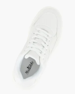 MISS GLOBO - Sneakers bianca con lacci e fondo alto