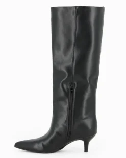 MISS GLOBO - Stivale nero a punta con zip laterale, tacco 6CM