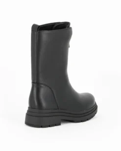 MISS GLOBO - Stivale nero con zip frontale e suola track