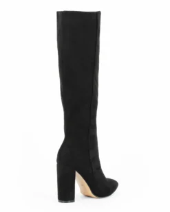 MISS GLOBO - Stivale nero scamosciato a punta con zip laterale, tacco 9,5CM