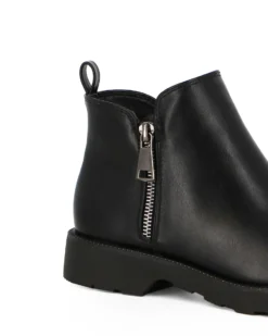 MISS GLOBO - Stivaletto nero con doppia zip laterale, tacco 9cm