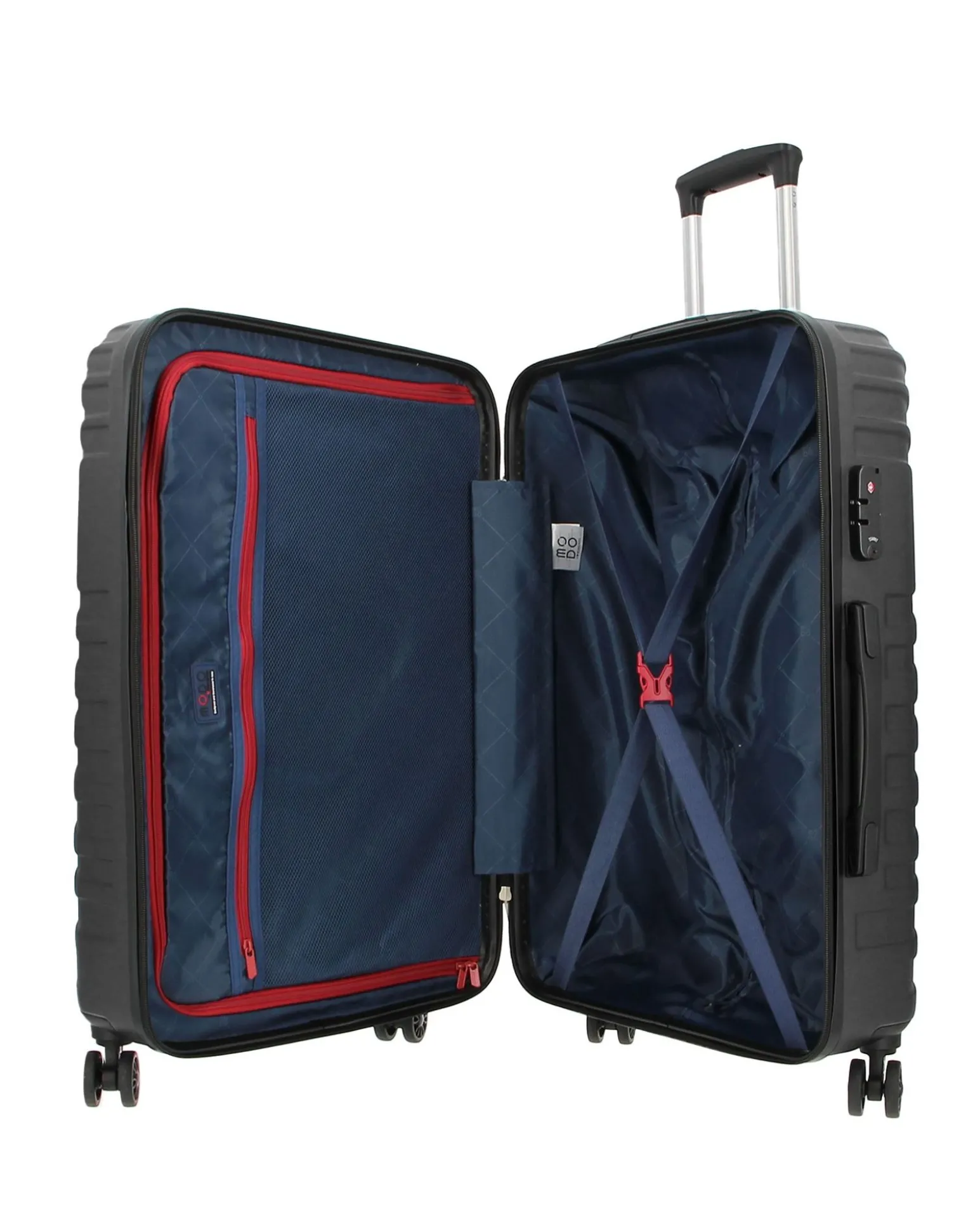 MODO BY RONCATO - TROLLEY ABS NERO 4 RUOTE CON COMBINAZIONE TSA