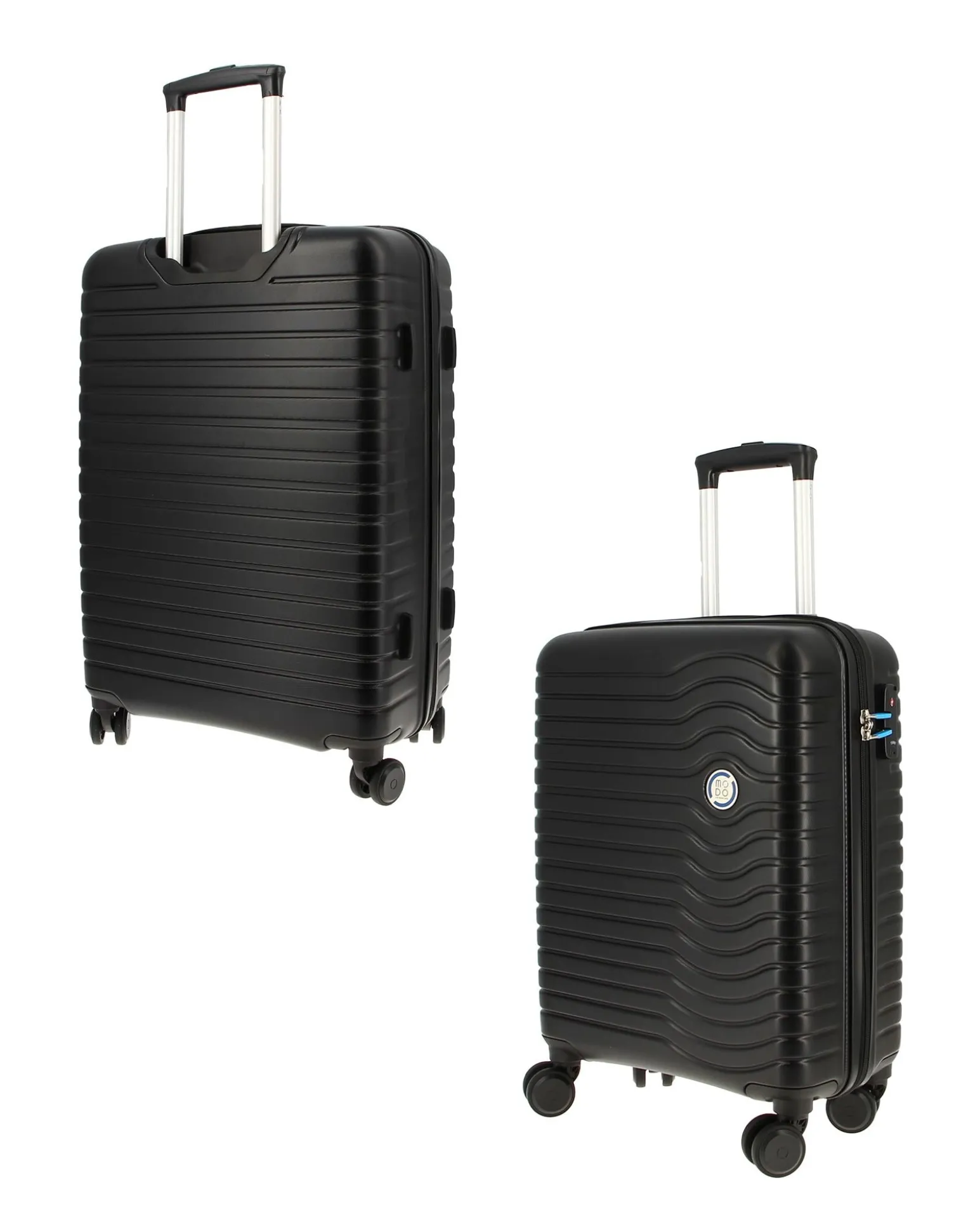 MODO BY RONCATO - TROLLEY NERO 4 RUOTE DOPPIE IN ABS CON COMBINAZIONE TSA