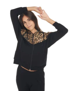 MY JEWELS - DONNA FELPA CON ZIP E CAPPUCCIO