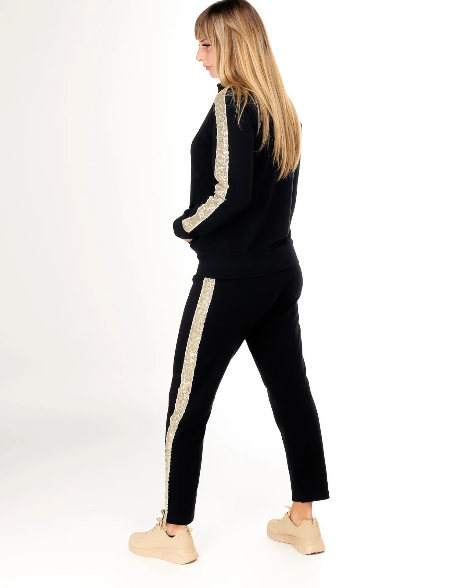 MY JEWELS - DONNA PANTALONE PAILLETTES CON BANDA