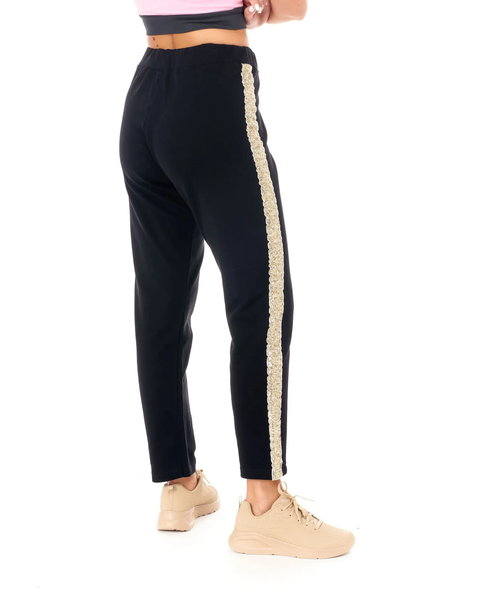 MY JEWELS - DONNA PANTALONE PAILLETTES CON BANDA