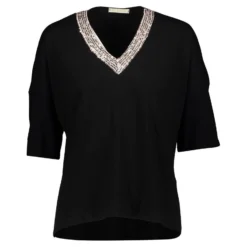 MY JEWELS - MAGLIA MANICA CORTA PUNTA PAILLETTES