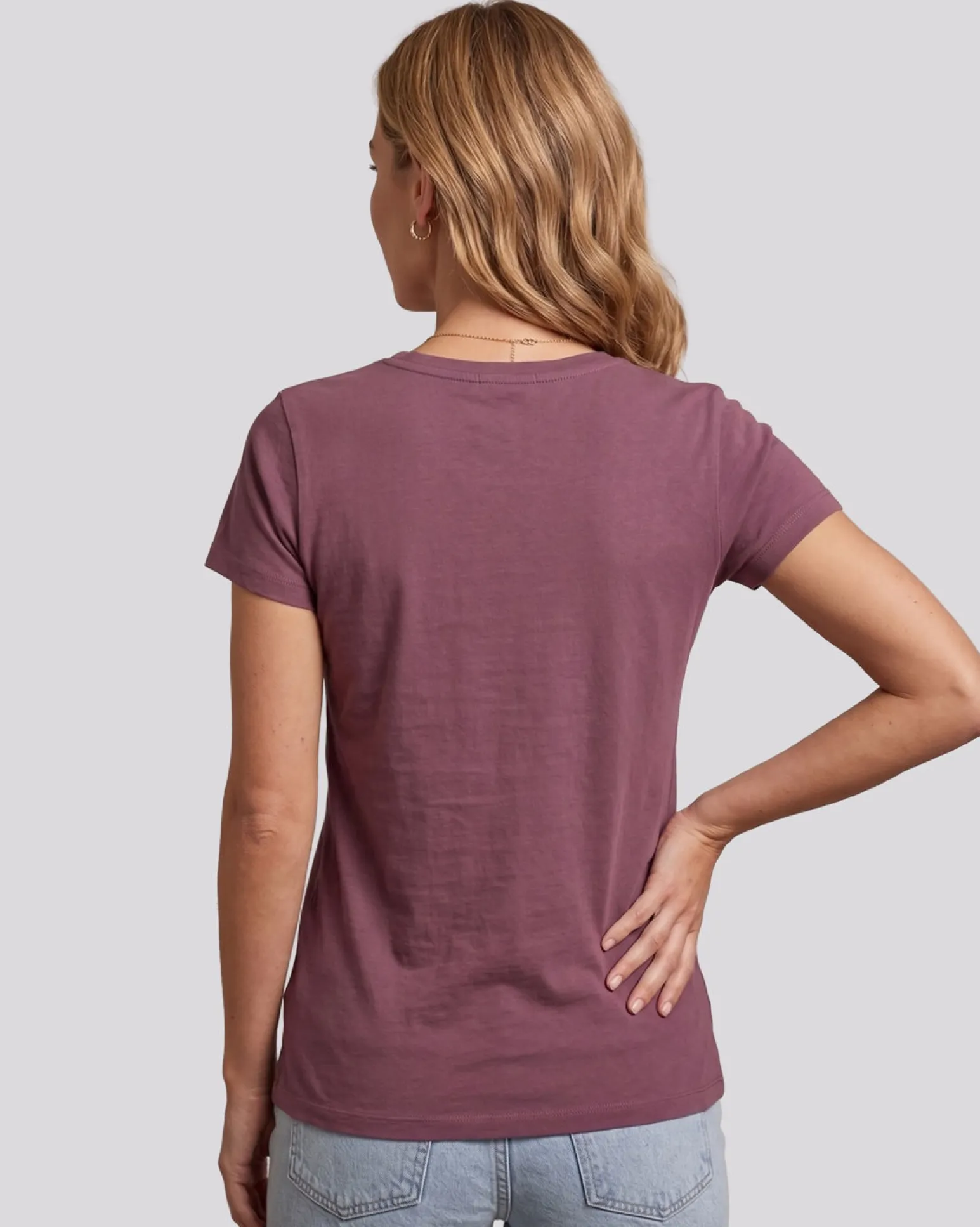 MY JEWELS - Tshirt mezza manica con scollo a girocollo BAMBOO mauve