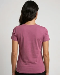 MY JEWELS - Tshirt mezza manica con scollo a V BAMBOO mauve