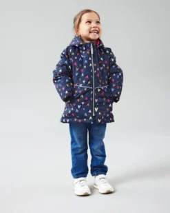 NAME IT - BIMBA GIUBBINO NAVY FANTASIA CUORI CON CAPPUCCIO