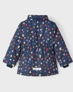 NAME IT - BIMBA GIUBBINO NAVY FANTASIA CUORI CON CAPPUCCIO