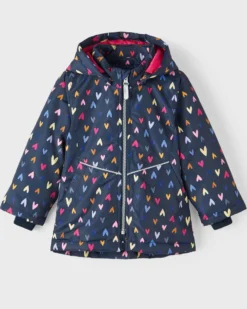NAME IT - BIMBA GIUBBINO NAVY FANTASIA CUORI CON CAPPUCCIO