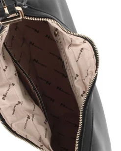 NARDINI - Borsa a spalla testa moro pitonata, tracolla removibile