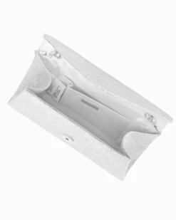 NARDINI - Borsa pochette argento luminosa per cerimonia