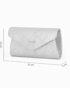 NARDINI - Borsa pochette argento luminosa per cerimonia