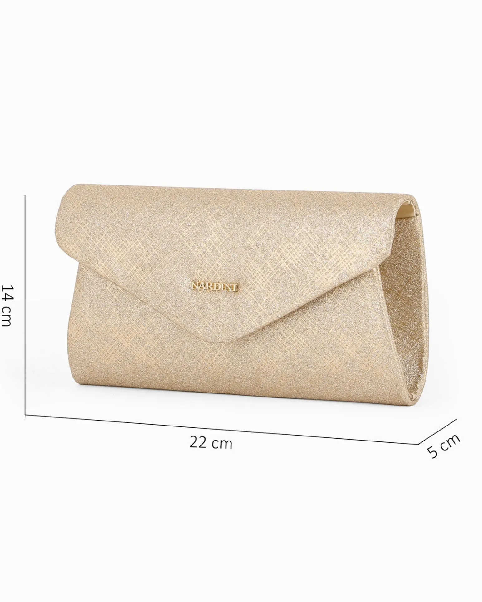 NARDINI - Borsa pochette platino luminosa per cerimonia