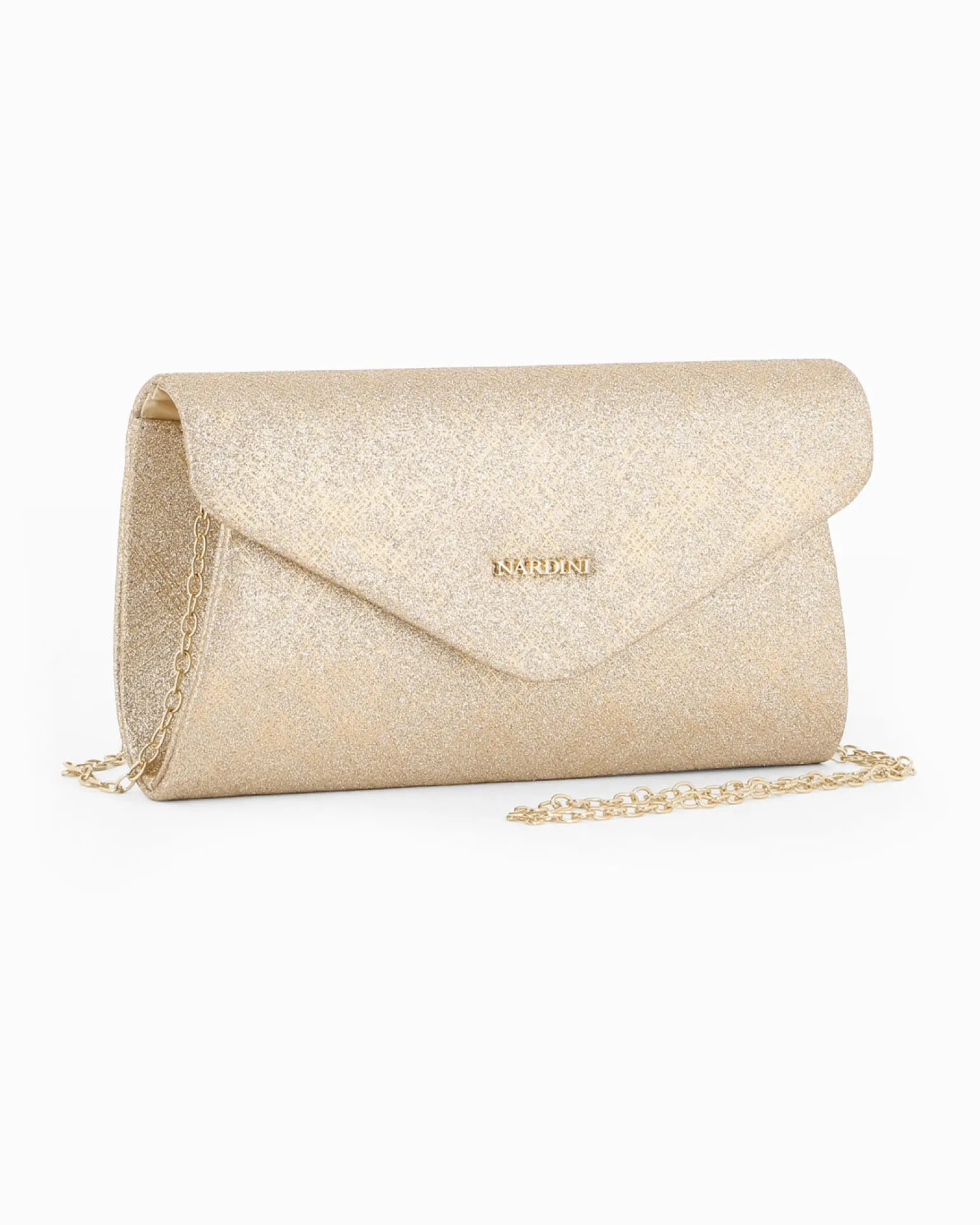 NARDINI - Borsa pochette platino luminosa per cerimonia