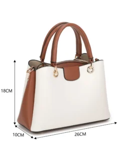 NARDINI - Minibag avorio con tre scomparti principali, tracolla removibile