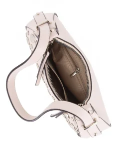NARDINI - Minibag beige con borchie metalliche argentate